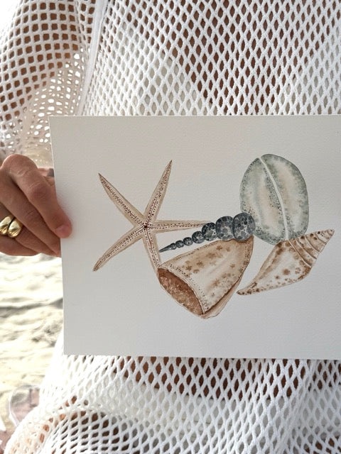 Seashell 2 Watercolor Original Art