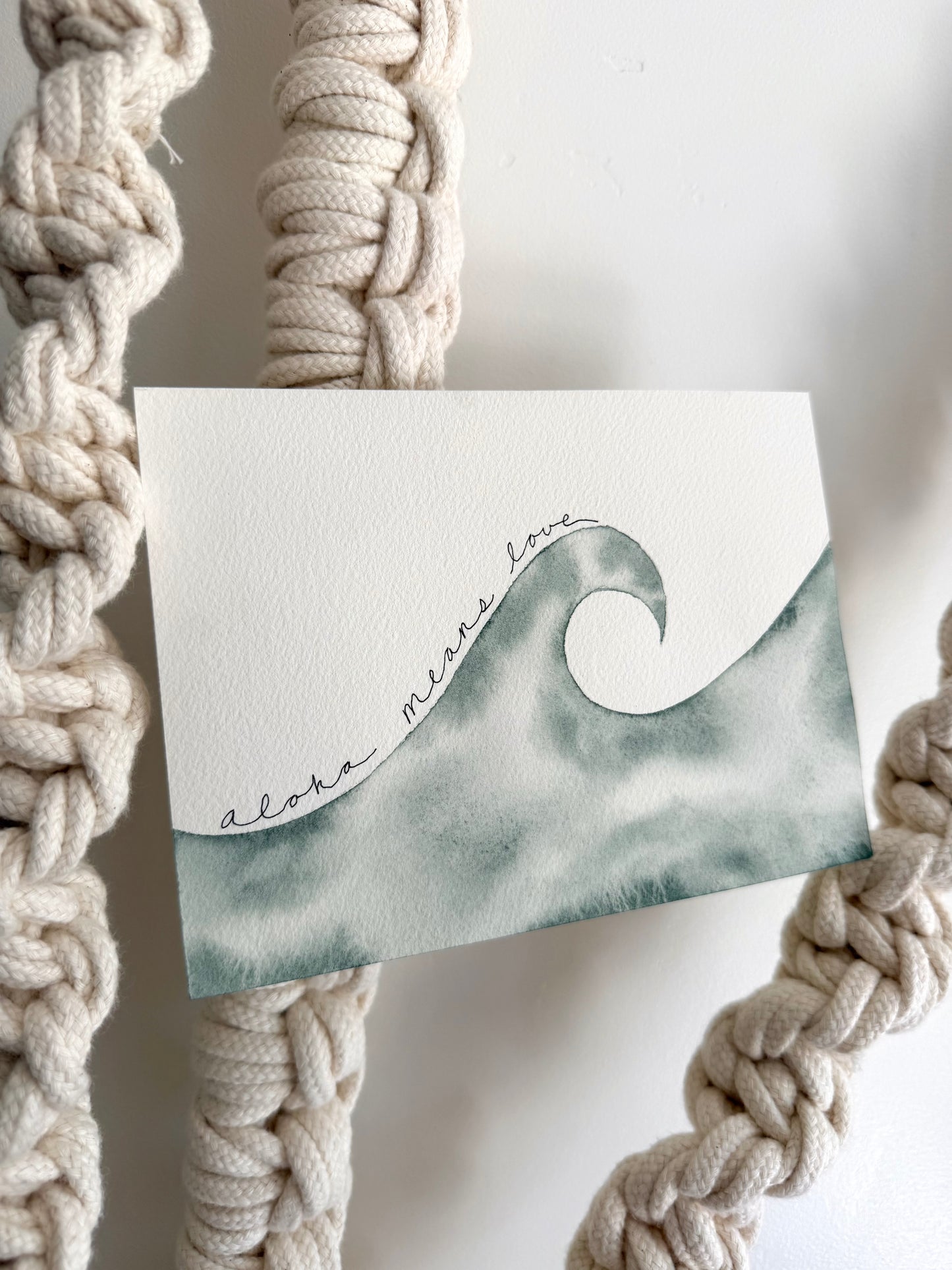 Original wave watercolor art