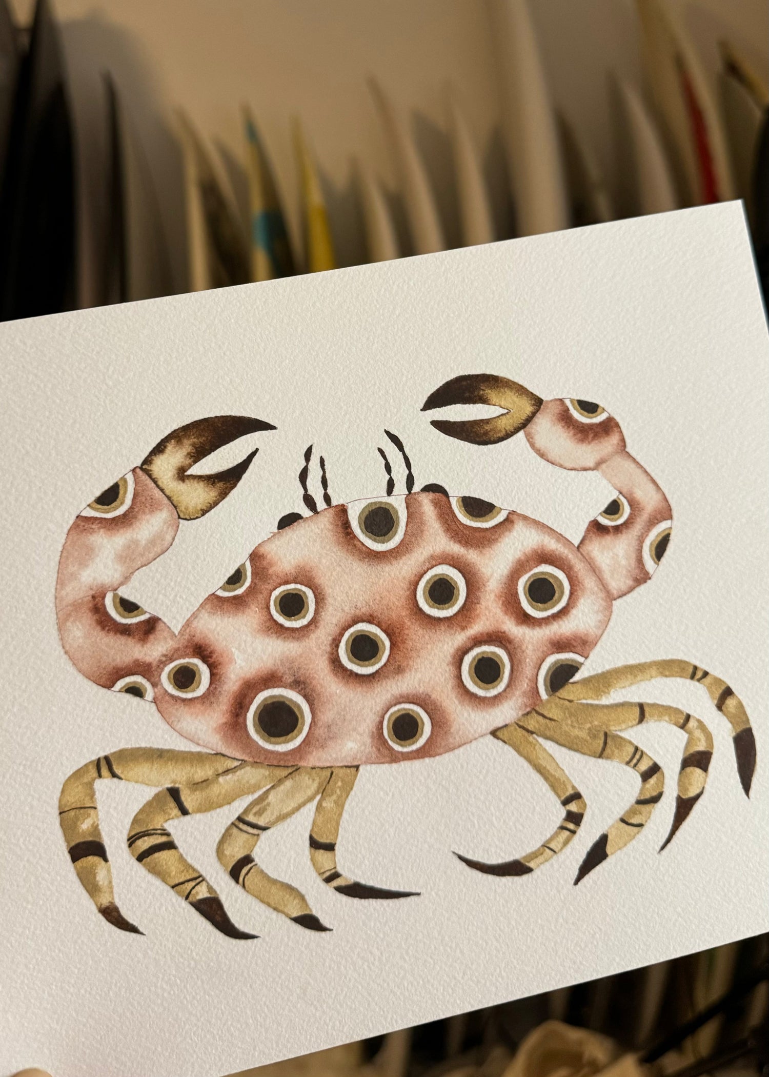 Crab Painting - Original Red