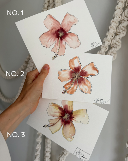 Hibiscus orginal watercolor art