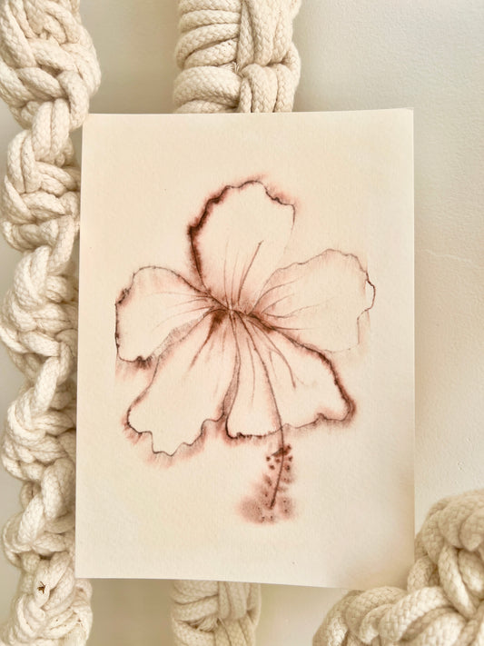 Vintage Hibiscus art print