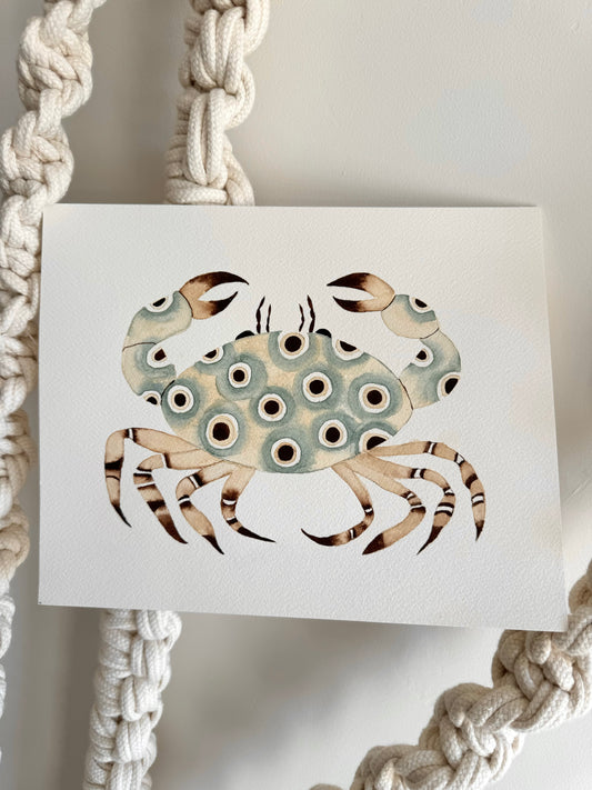 Teal Original Crab No. 2 Artwork