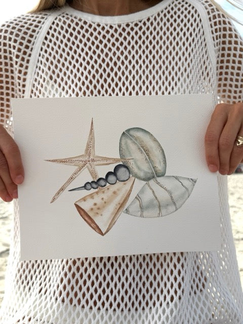 Seashell No. 3 Watercolor Original Art