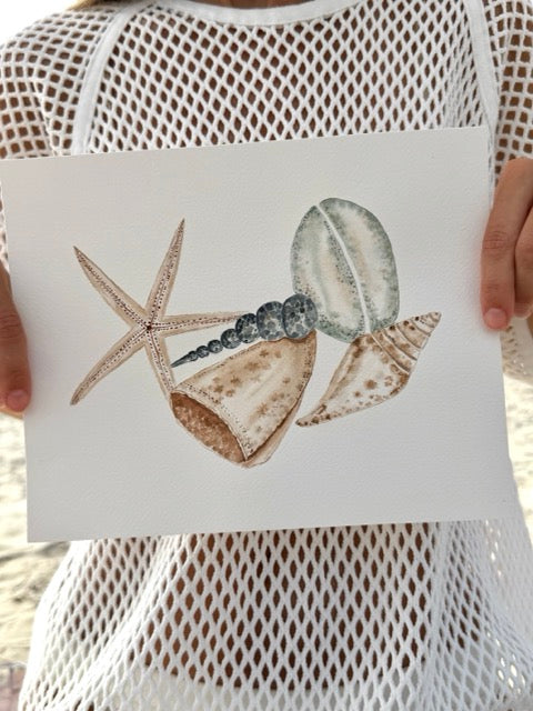 Seashell 2 Watercolor Original Art