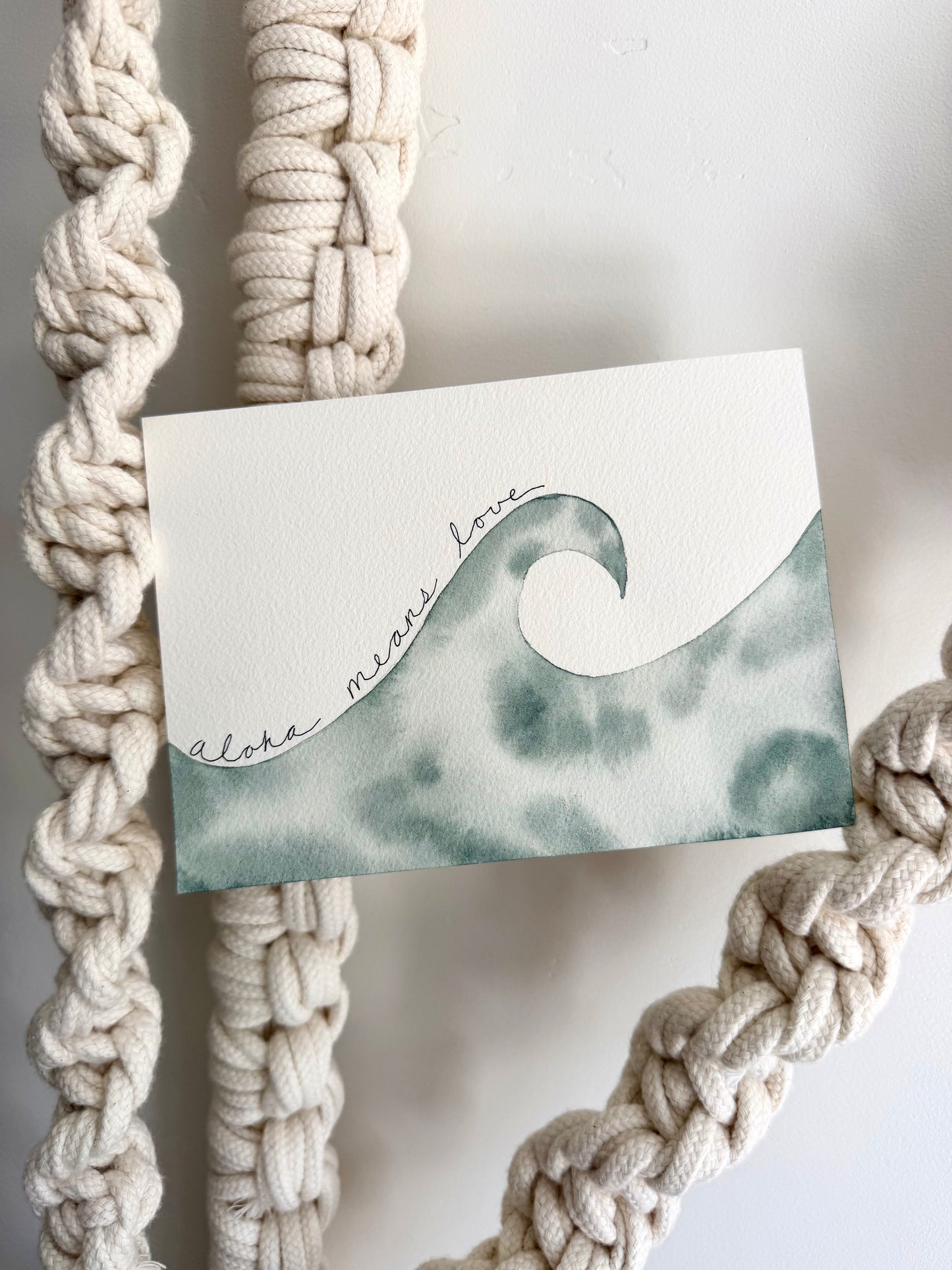 Original wave watercolor art