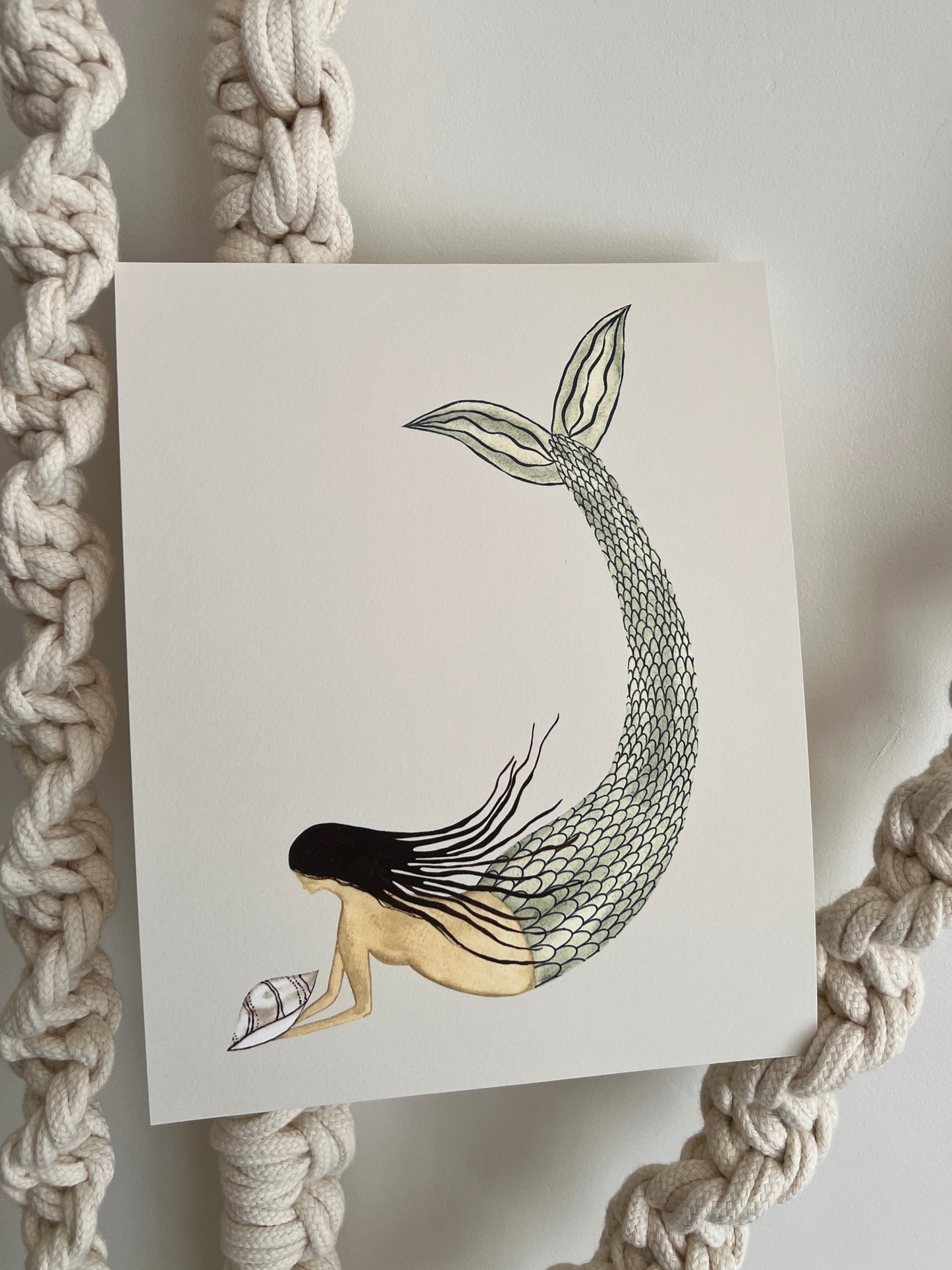 Mermaid Watercolor Print