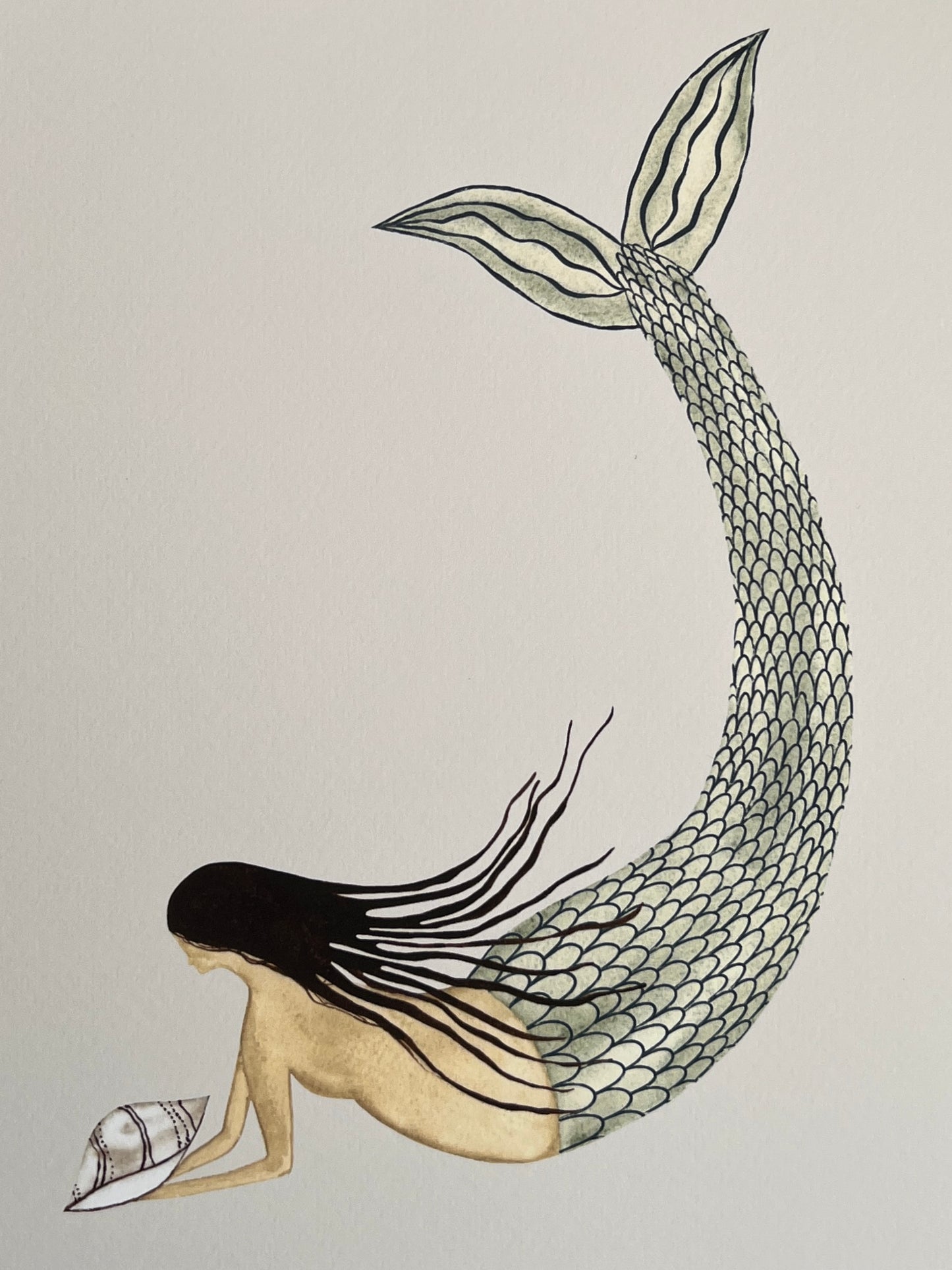 Mermaid Watercolor Print