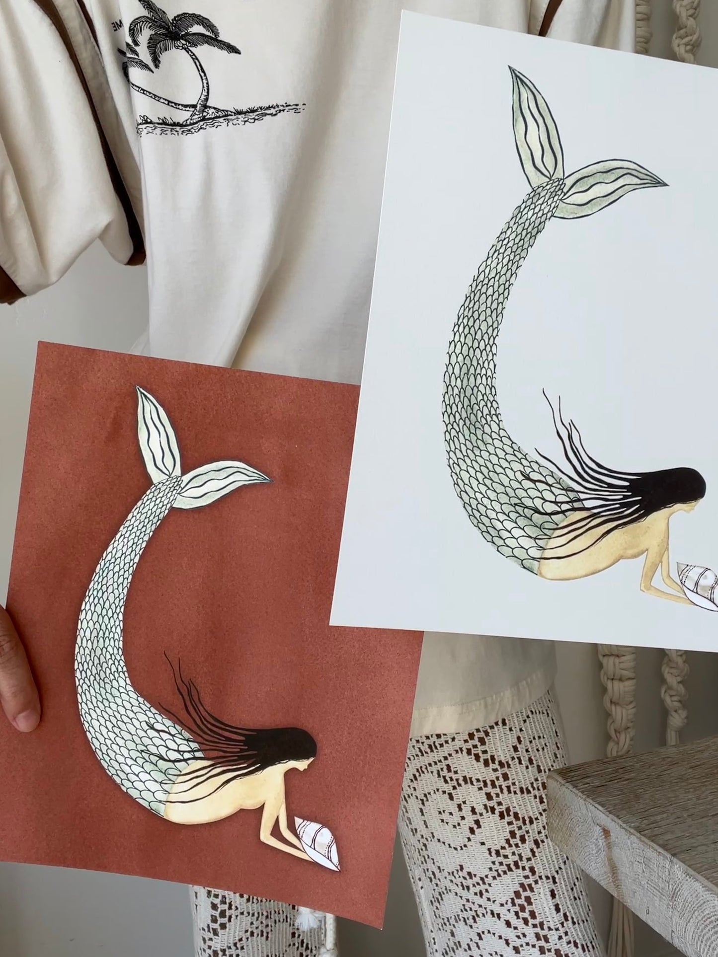 Mermaid Watercolor Print