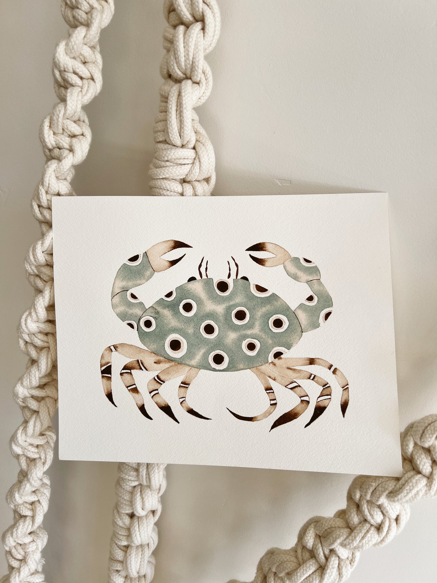 Teal Crab Print