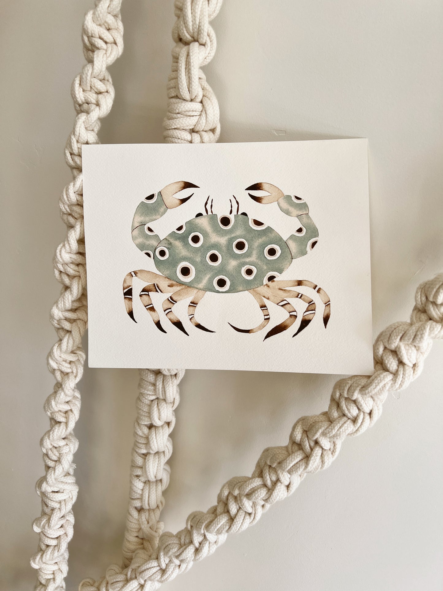 Teal Crab Print