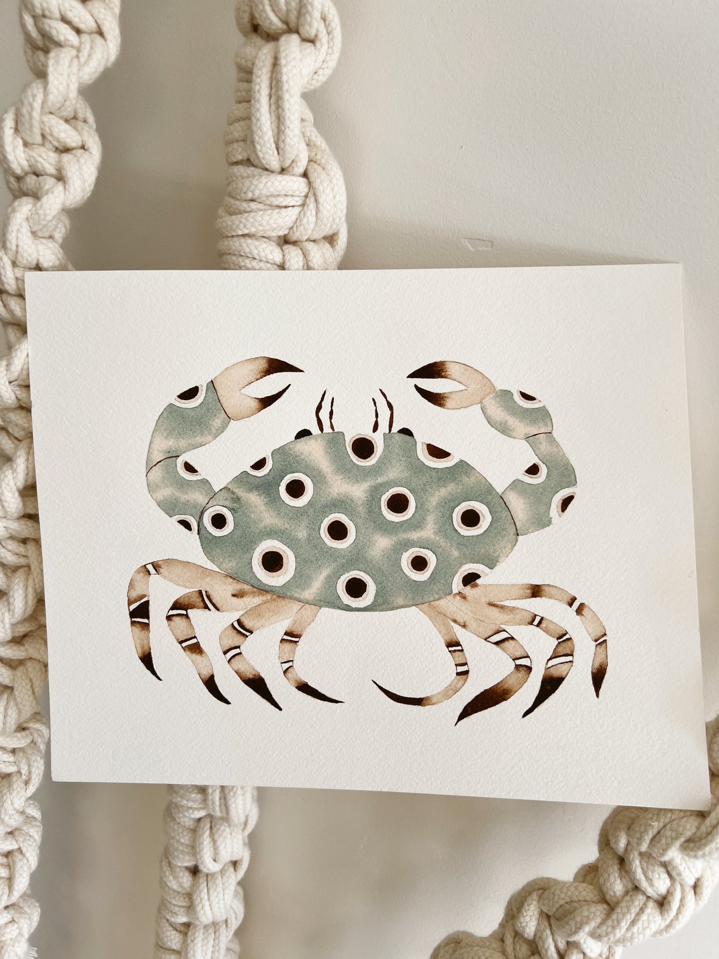 Teal Crab Print